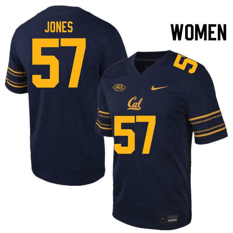 Women #57 BJ Jones California Golden Bears ACC Conference College Football Jerseys Stitched Sale-Nav